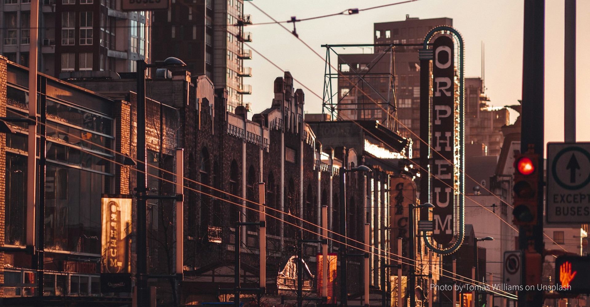 A stock image of outside the Vancouver Orpheum