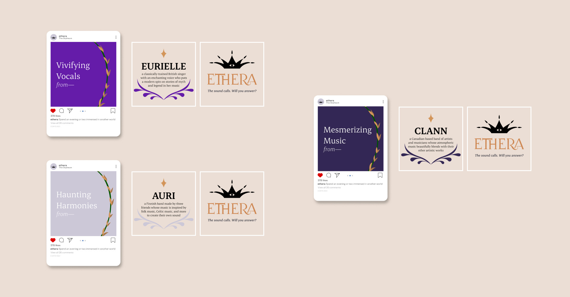 The final Instagram posts for the Ethera music festival