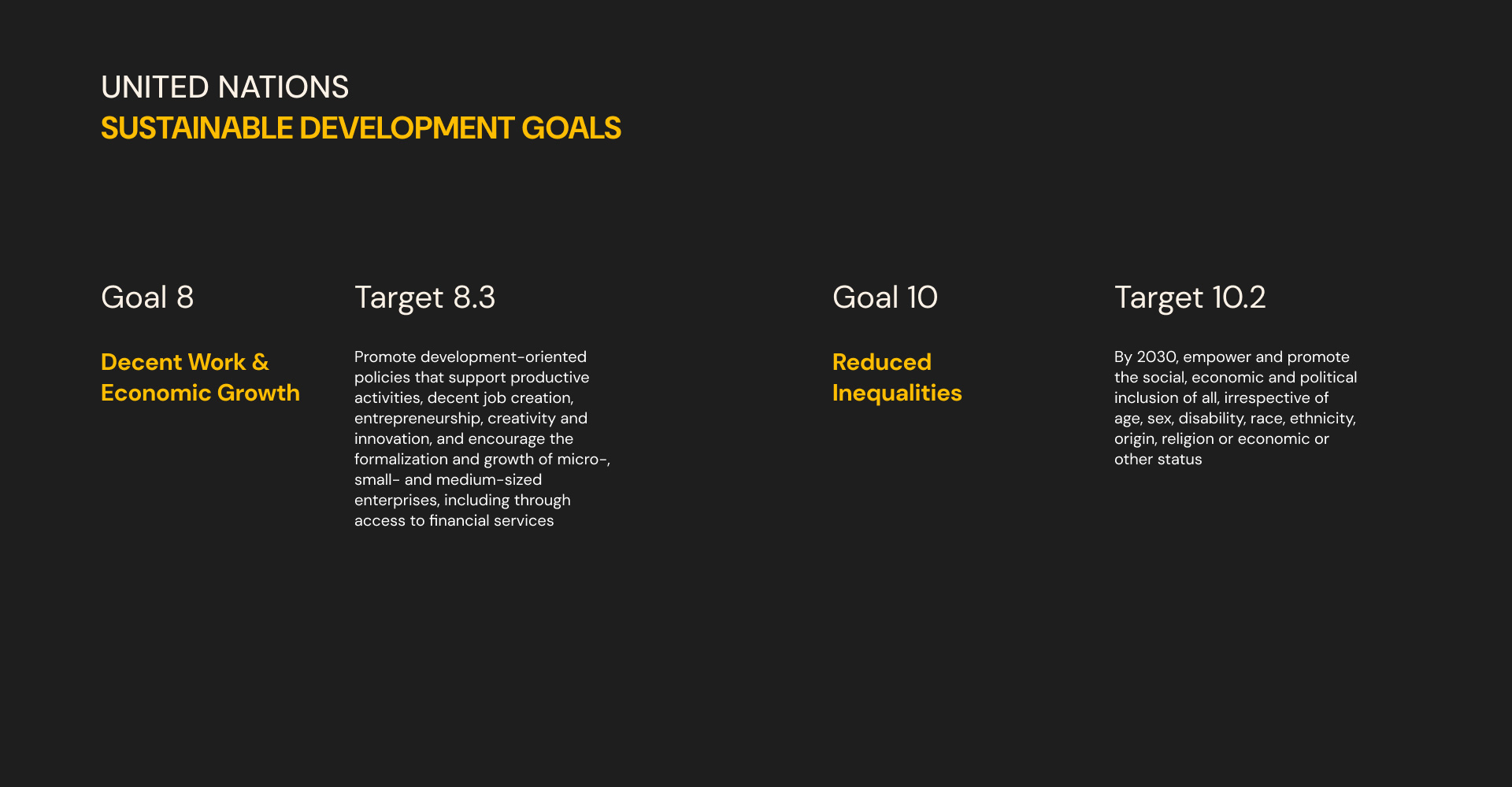 An image showing the two UN Sustainable Development Goals we aimed for in our project